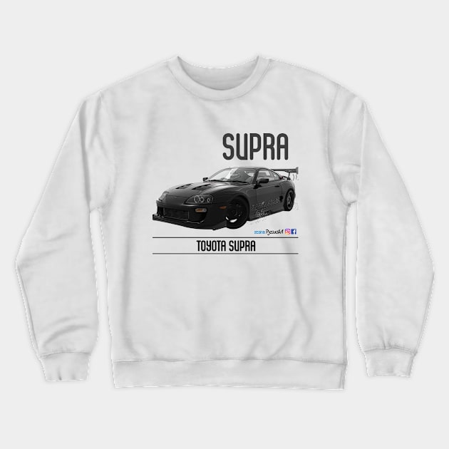 Supra Time Black Carbon Crewneck Sweatshirt by PjesusArt